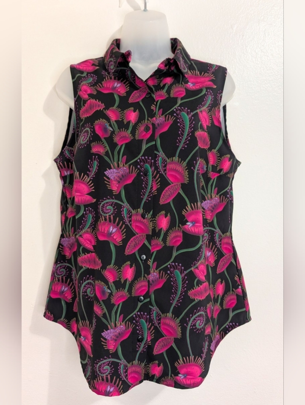 Blackmilk Venus Fly Trap Dark Academia Whimisgoth Witchy Edgy Botanical Top M - Picture 3 of 11